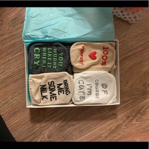 Baby socks with funny sayings